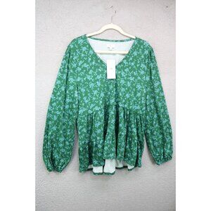 True Craft Long Sleeves Tiered Babydoll Tunic-Size XL-New w/Tags-Cottagecore